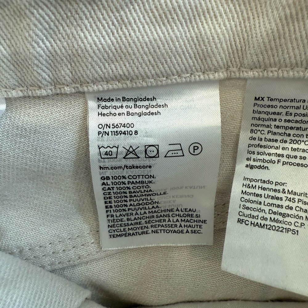 H&M Divided Beige Cargo Pants Wide Leg Utility Trousers US 8 - Picture 5 of 10